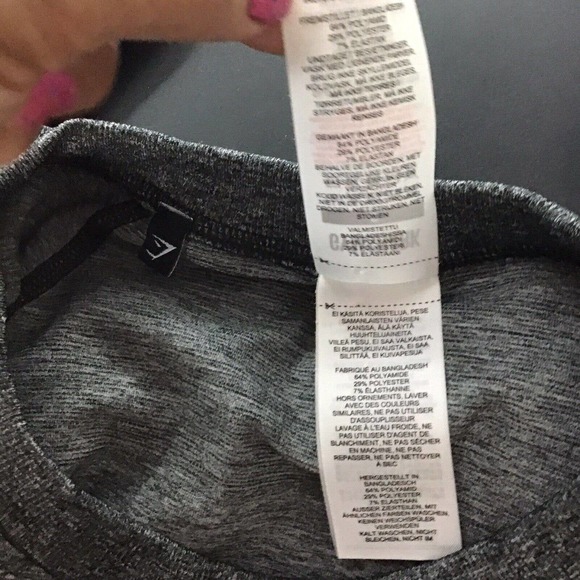 Gymshark Shirt women’s Cropped Size Small Gray - Picture 9 of 10
